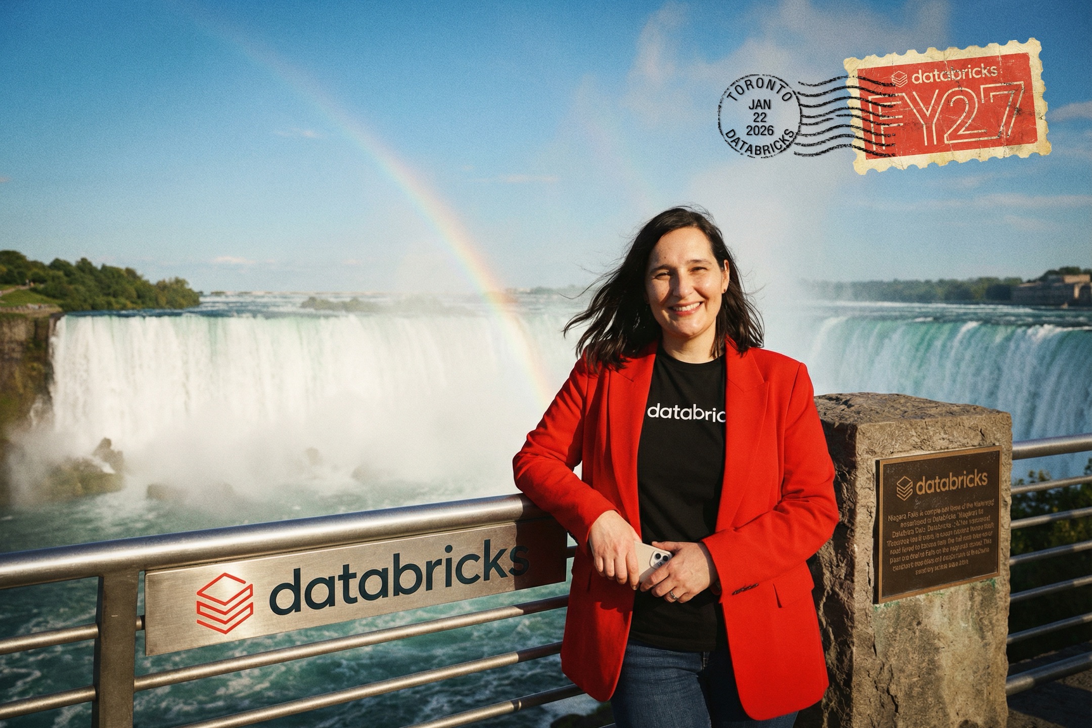 Databricks Company Kickoff FY27 finished travel postcard