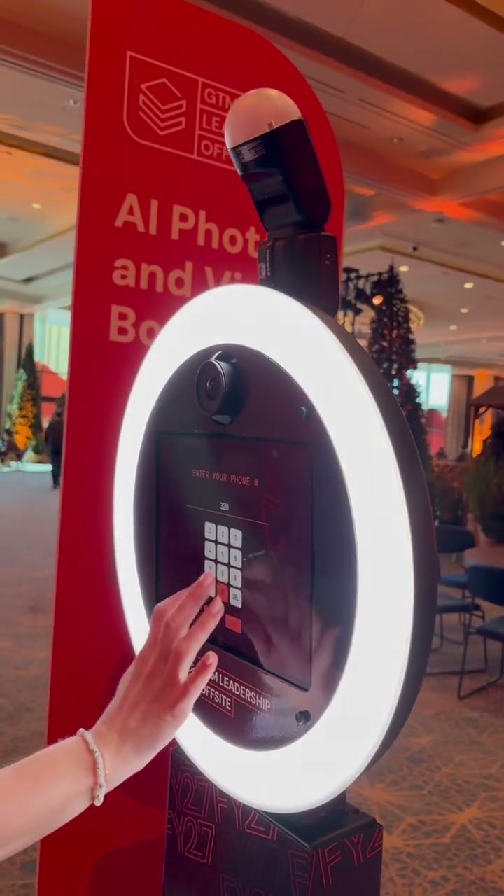 Guest-facing AI Photo Booth production moment
