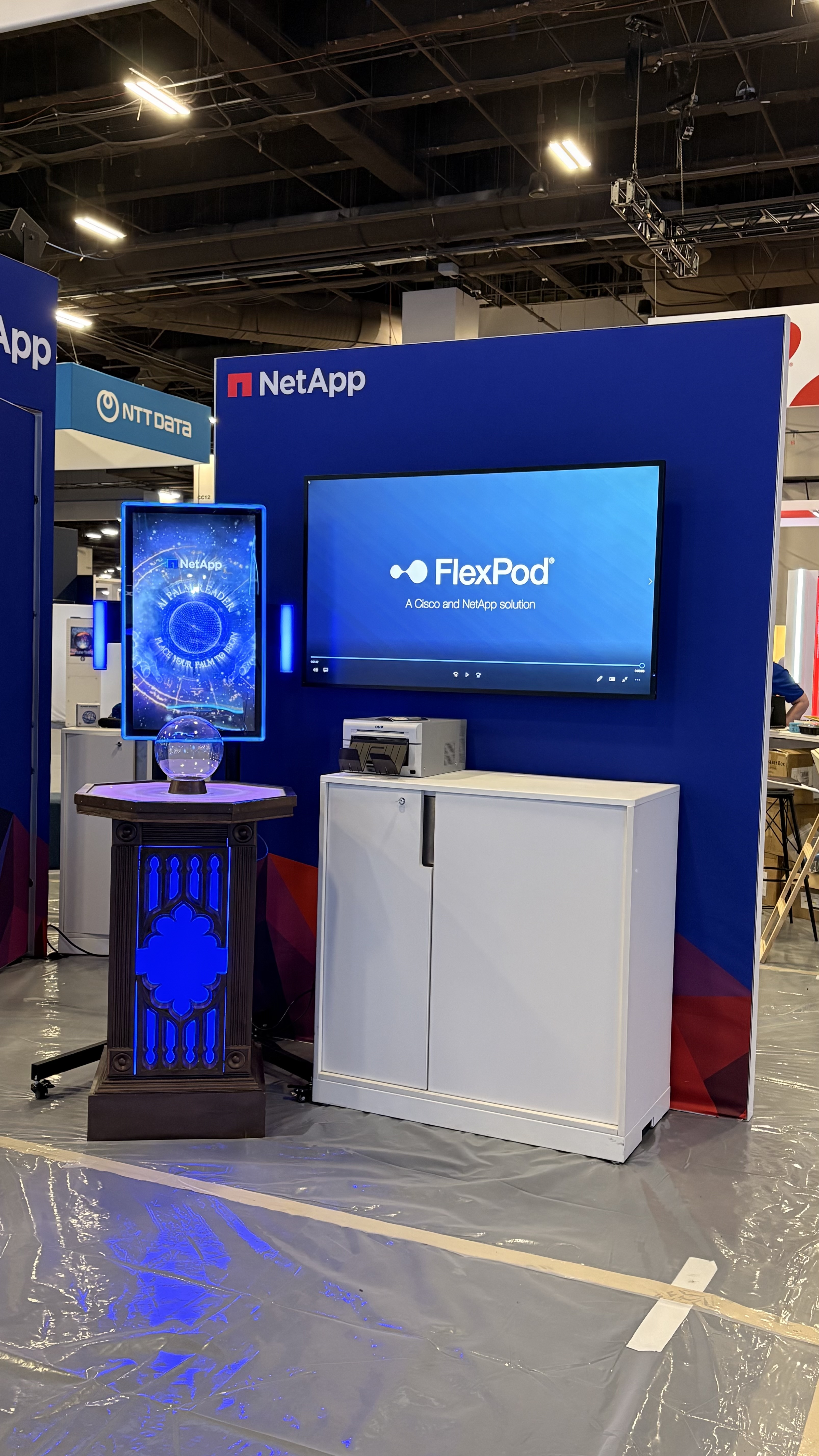 AI Palm Reader installed inside the NetApp booth at Cisco Live