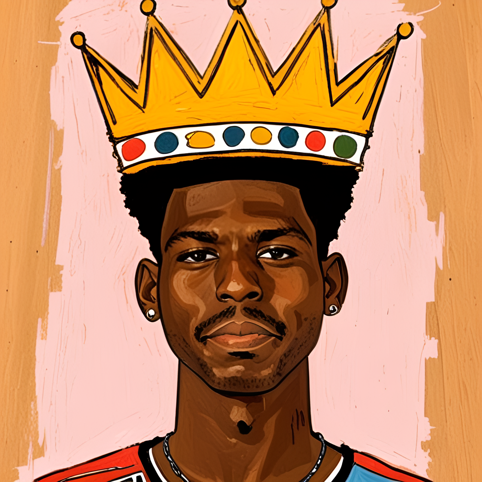 Art-directed AI character created from the original guest portrait for a live trading card