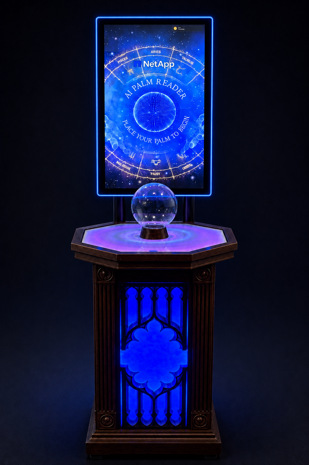 Immersive guest interaction with an AI palm-reading experience