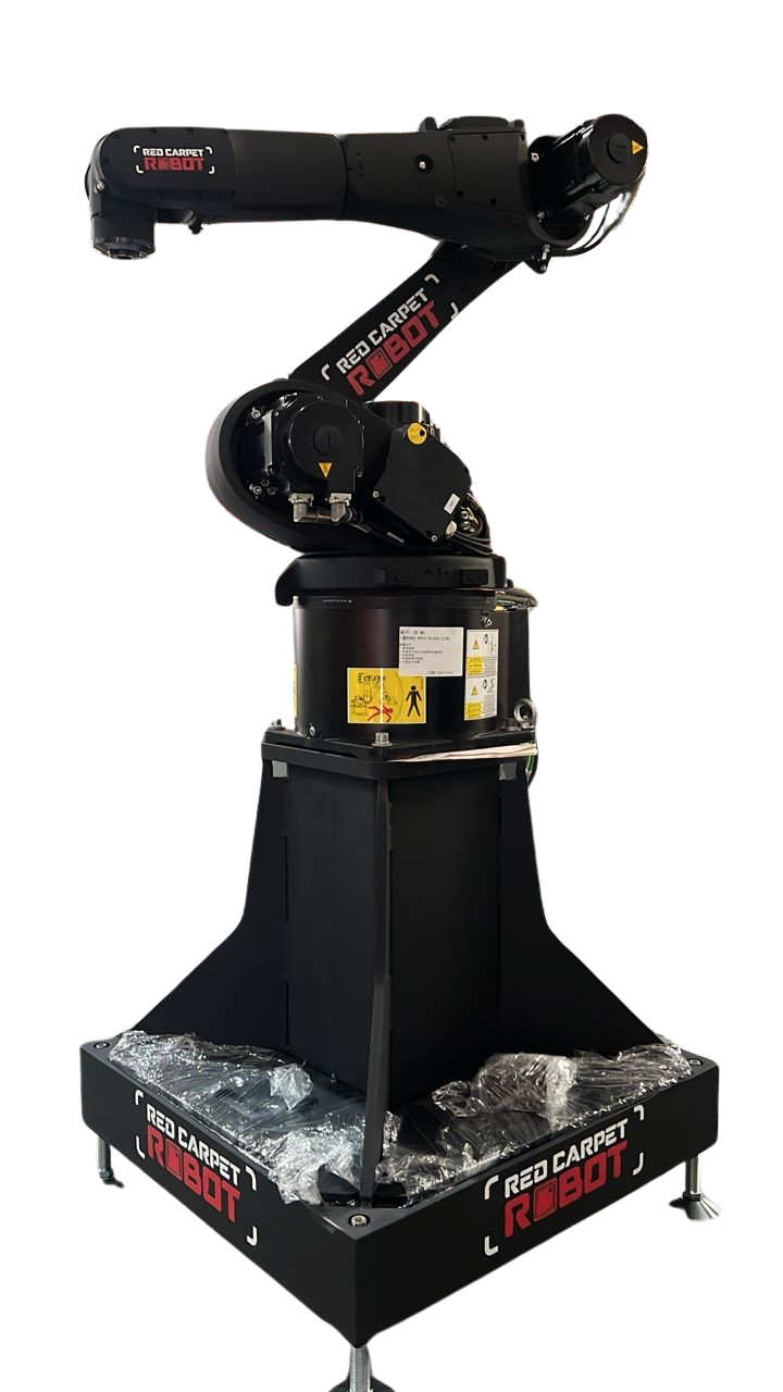 Red Carpet Robot Max commercial Glambot on a production stage