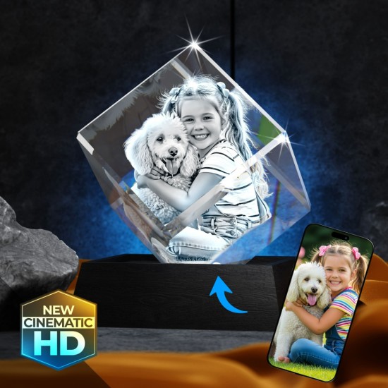 A different perspective: finished engraved crystal product example