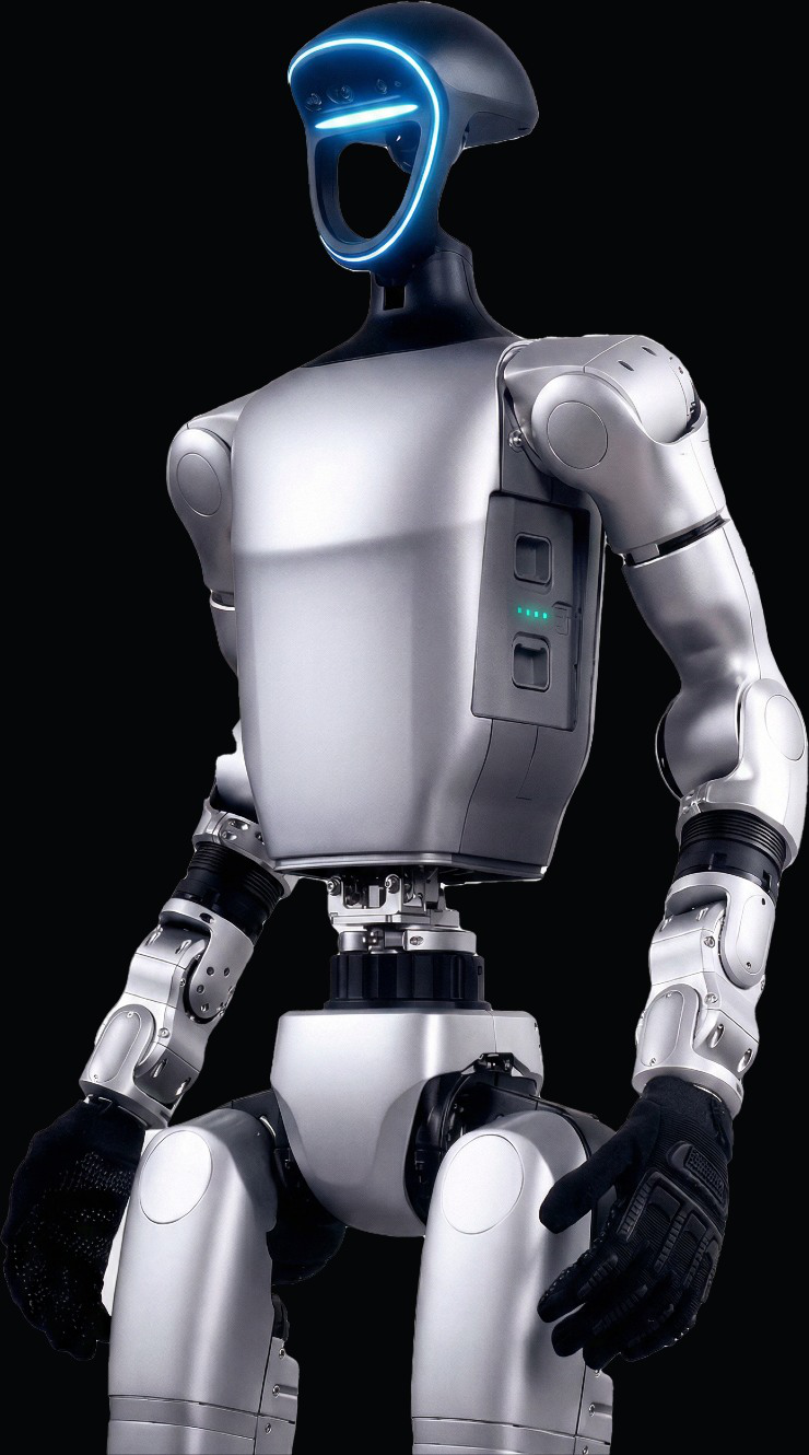 Humanoid Henry robot greeting attendees on the Databricks event floor