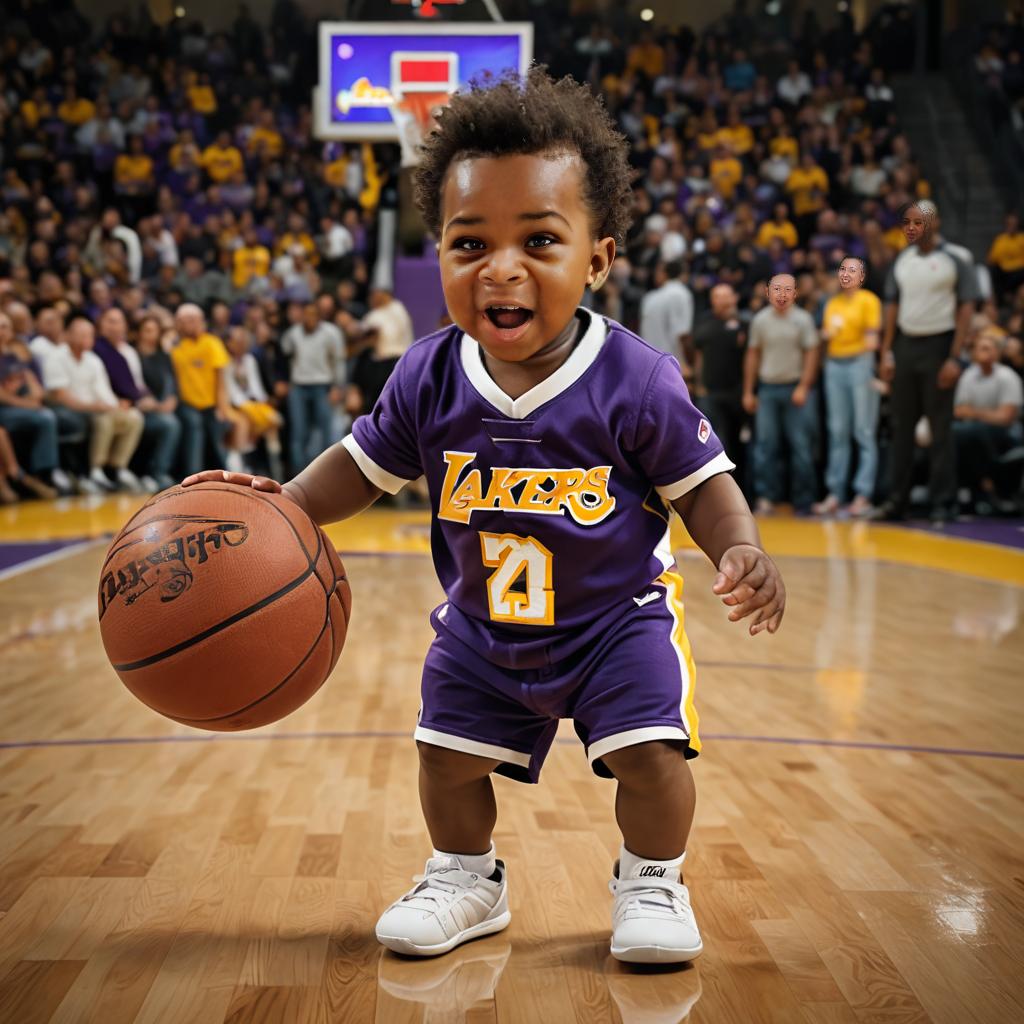 AI-generated basketball character portrait