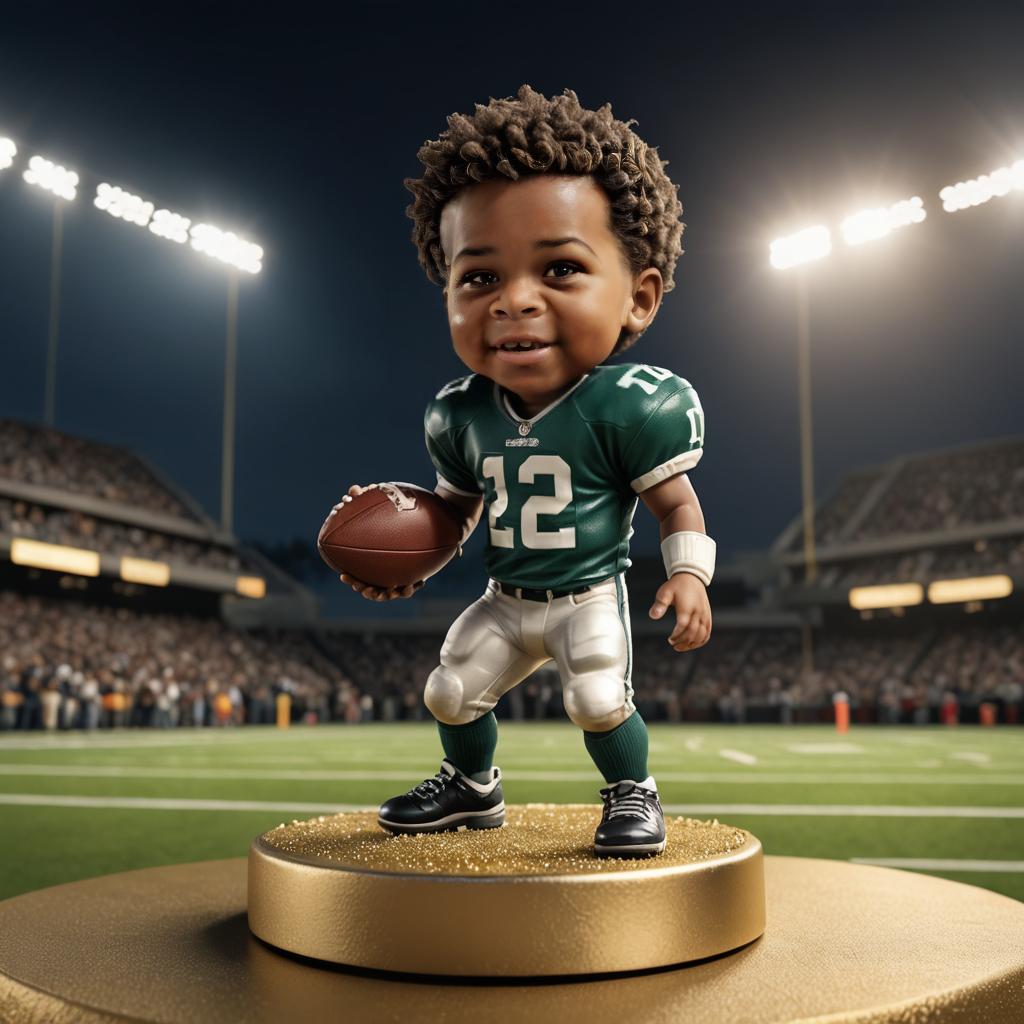 AI-generated football bobblehead portrait