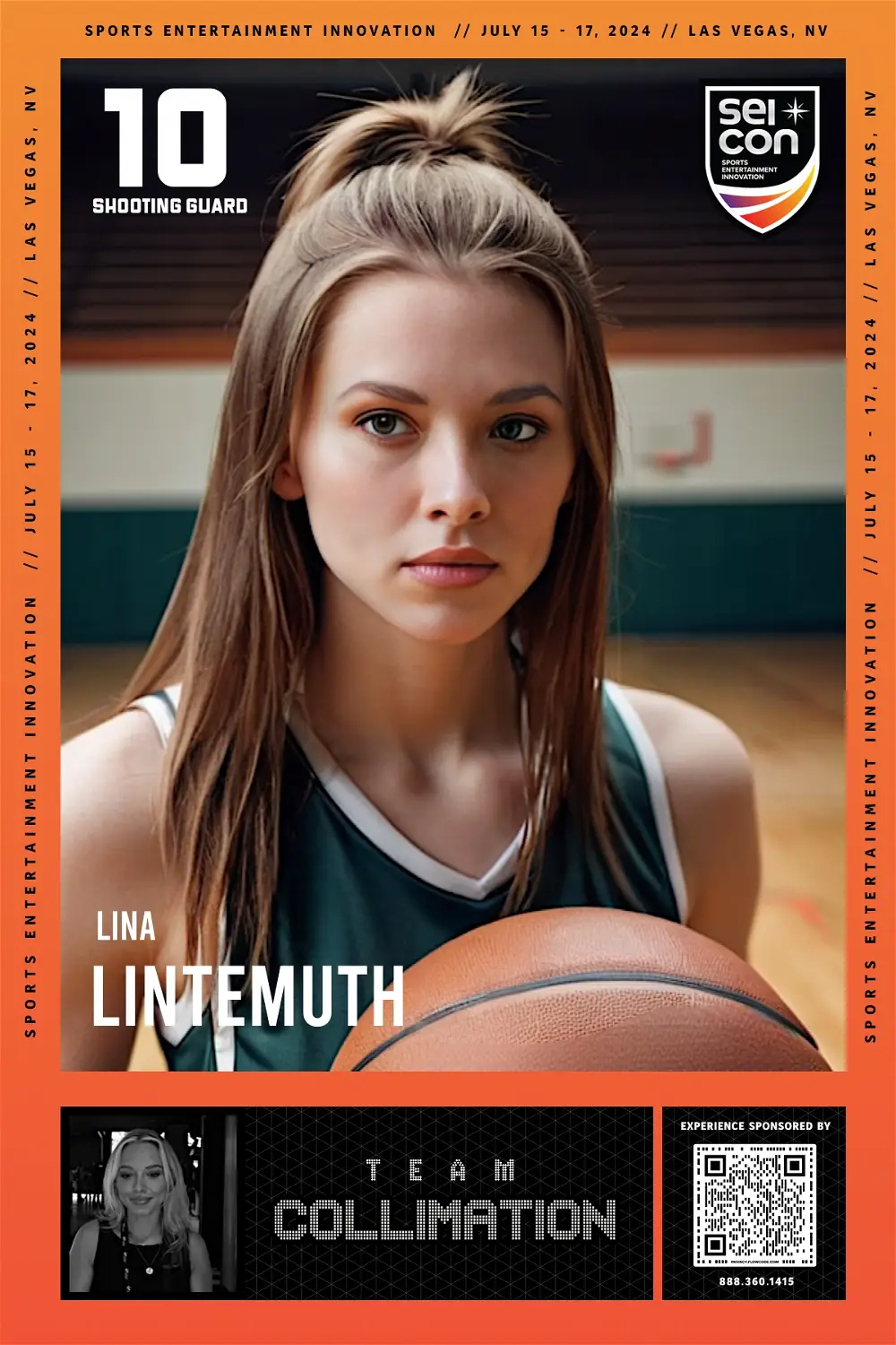 SEICon basketball card 5 · GenAI Trading Cards example