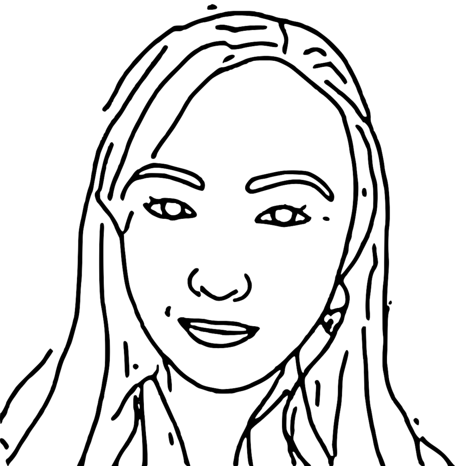 Line-art portrait example 4