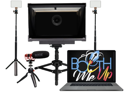 Desktop recording kit with teleprompter