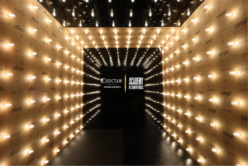 Infinity Booth interior · BoothMeUp custom fabrication