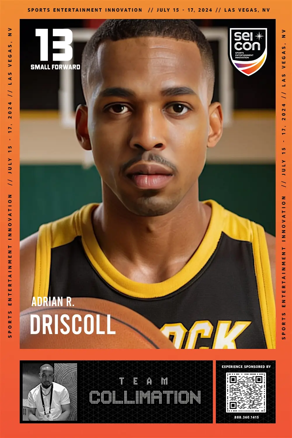 SEICon sports card · portrait · BoothMeUp custom trading cards