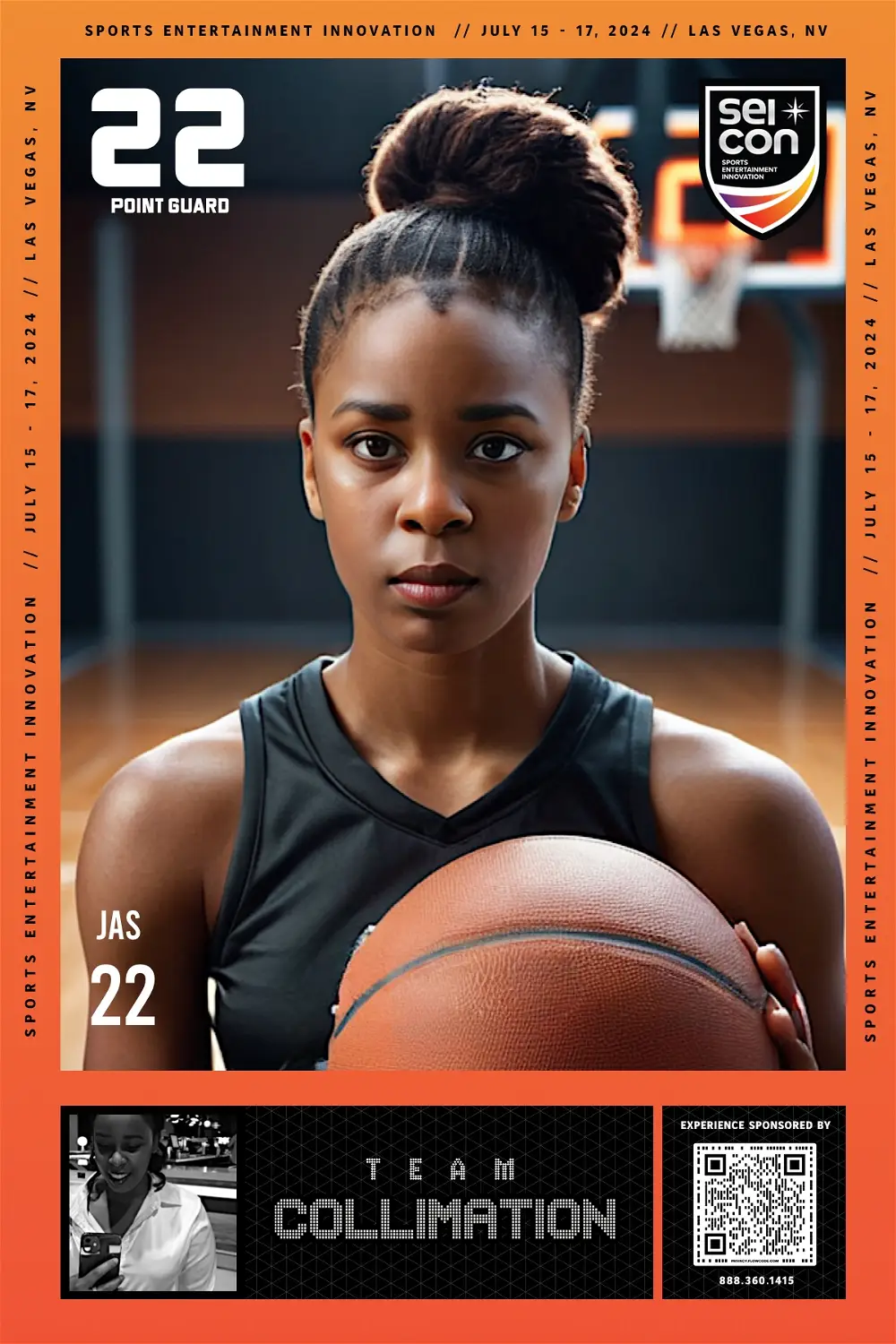 SEICon sports card · portrait · BoothMeUp custom trading cards