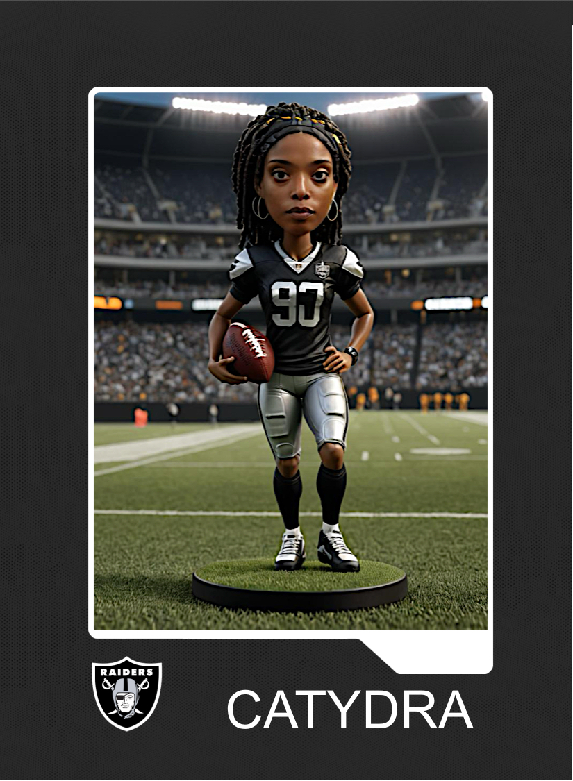 AI treatment example · sports character · BoothMeUp custom trading cards