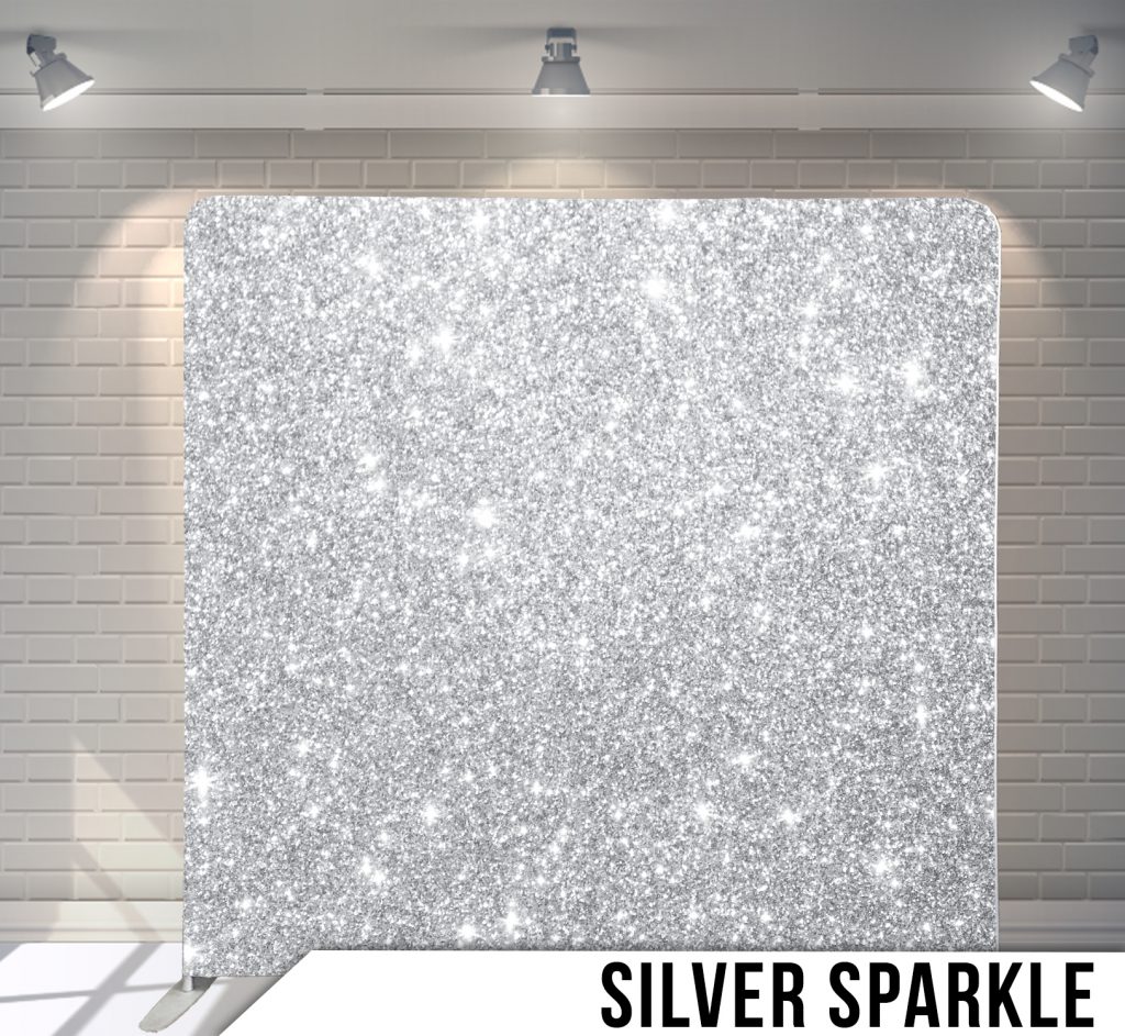 Silver Sparkle fabric photo backdrop · BoothMeUp