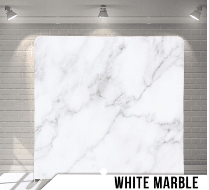 White Marble fabric photo backdrop · BoothMeUp