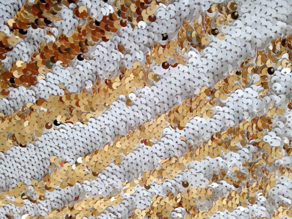 Gold and White Sequin fabric photo backdrop · BoothMeUp