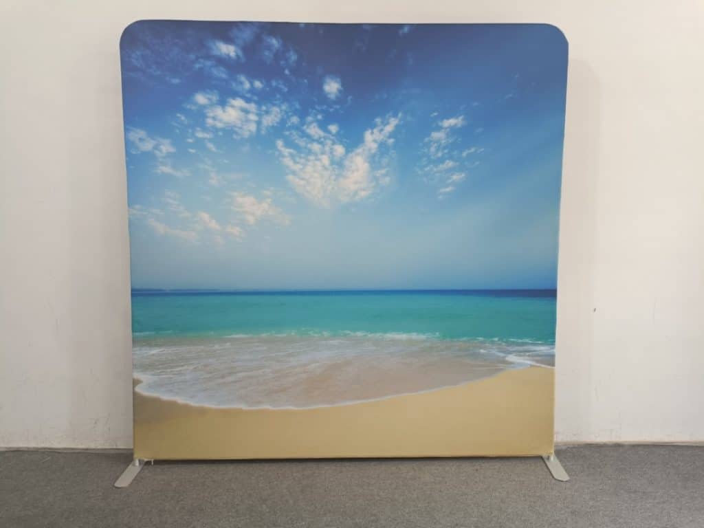 Beach fabric photo backdrop · BoothMeUp