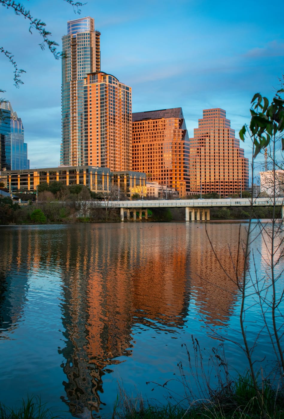 Lady Bird Lake and the Austin skyline