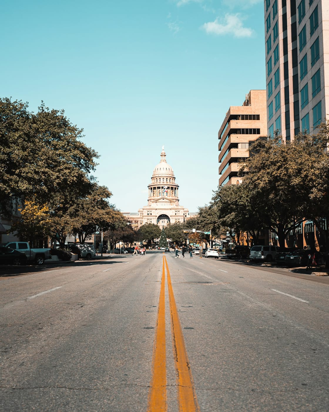 South Congress Avenue looking toward the Texas State Capitol