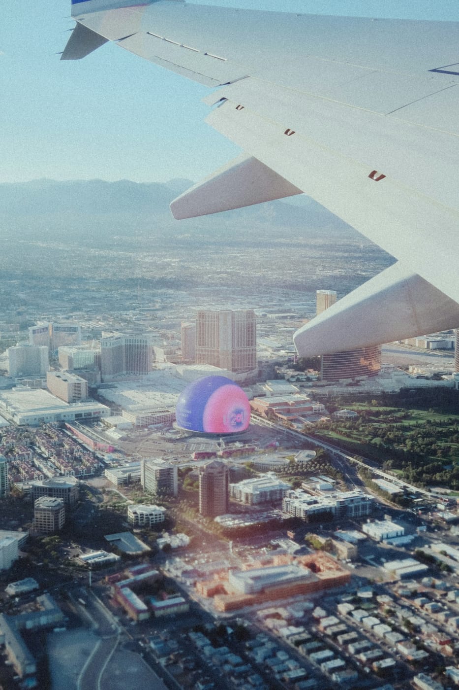 The Sphere rising above the Las Vegas skyline