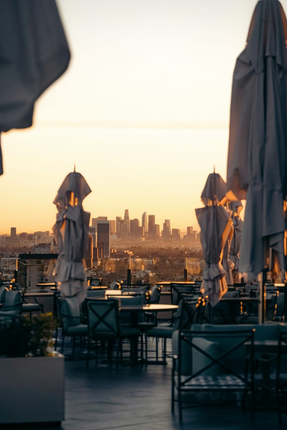 Los Angeles skyline viewed from Beverly Hills