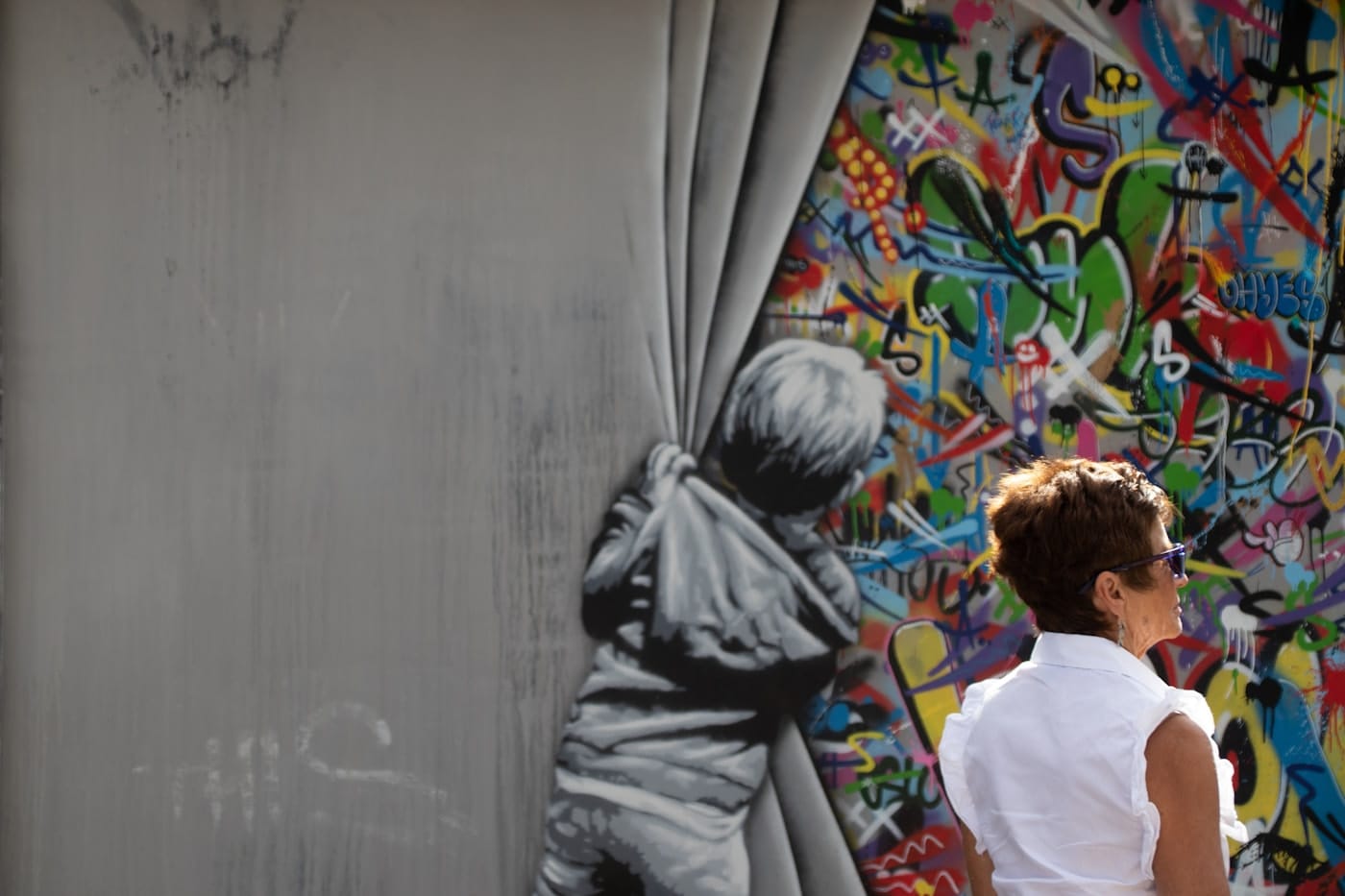 Colorful large-scale street art in Wynwood, Miami