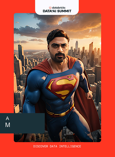 Branded AI trading-card output from the Databricks Data + AI Summit 2025 gallery