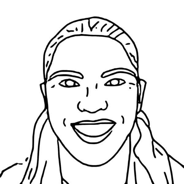 After · The matching portrait transformed into a line drawing.