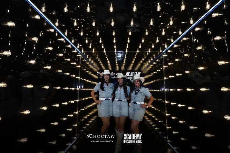 Guests inside the Choctaw Casinos and ACM Awards Infinity Booth