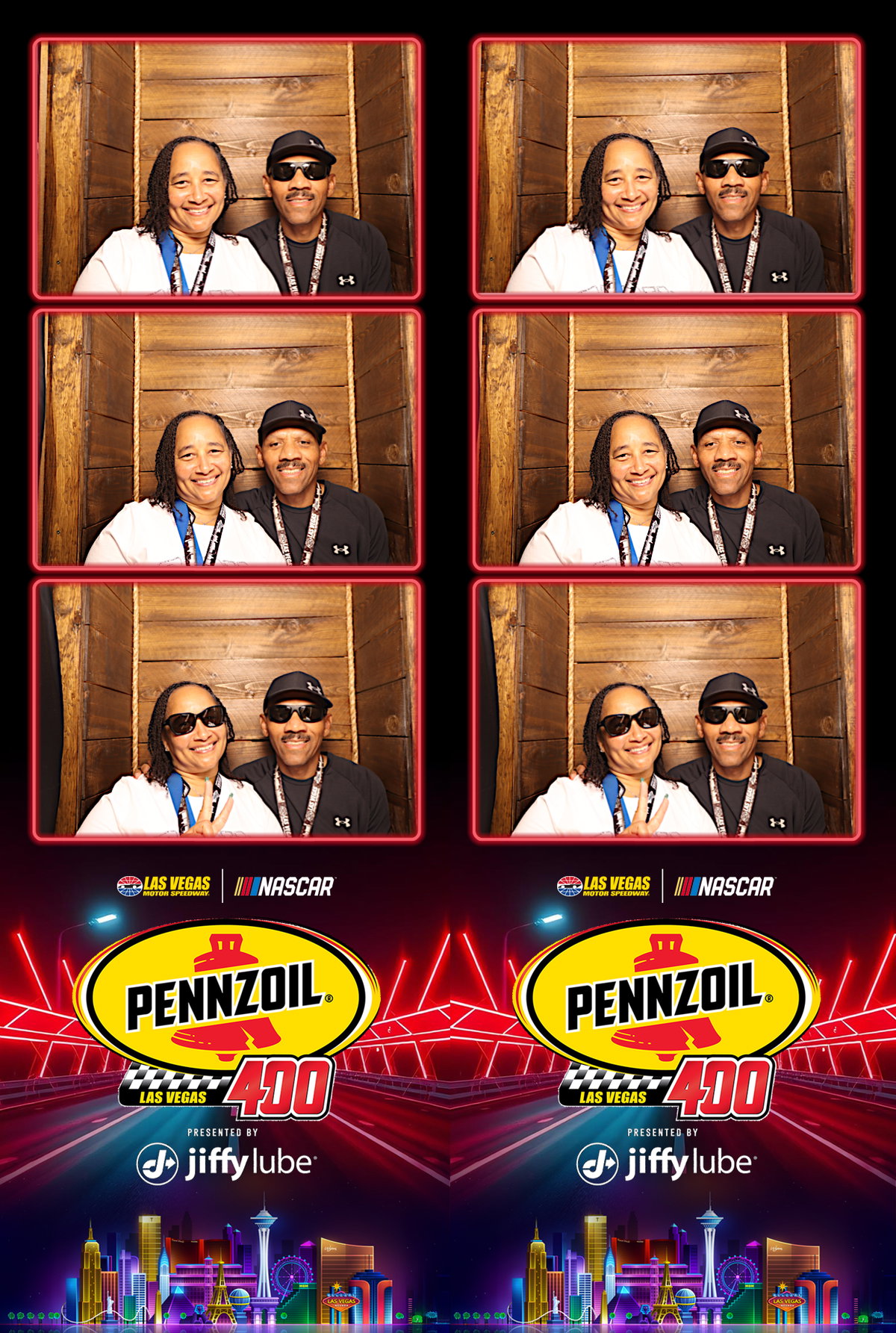 Pennzoil 400 branded Woodie multi-pose photo layout