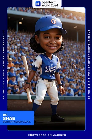 Another branded sports-card output from OpenText World 2024