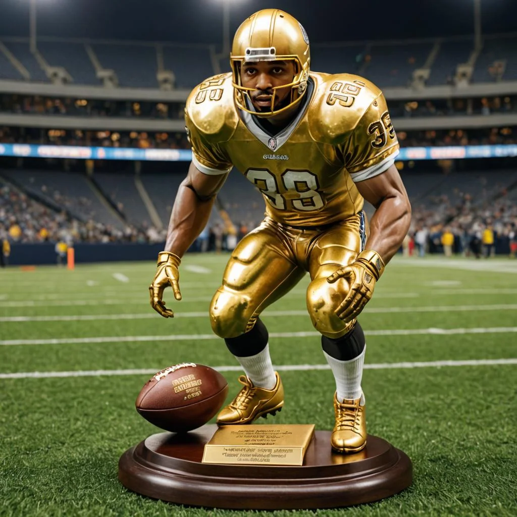 AI-generated gold football collectible treatment
