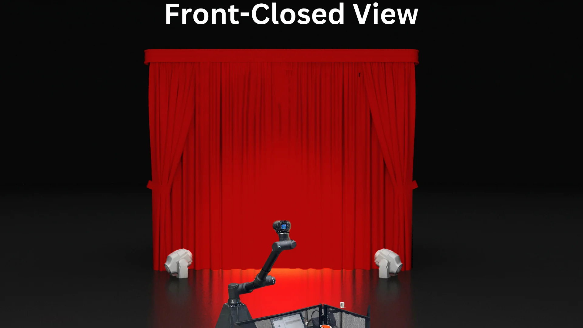 Aria scenic concept · closed view · BoothMeUp custom fabrication