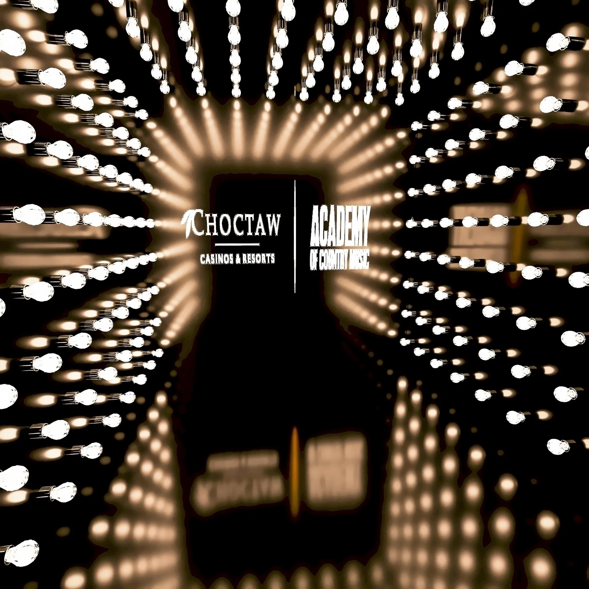Choctaw x ACM illuminated interior · BoothMeUp custom fabrication