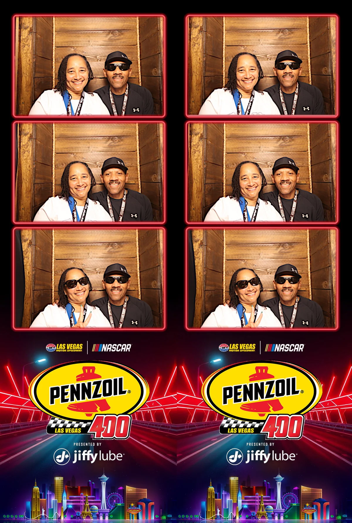 Pennzoil 400 branded Woodie multi-pose photo layout
