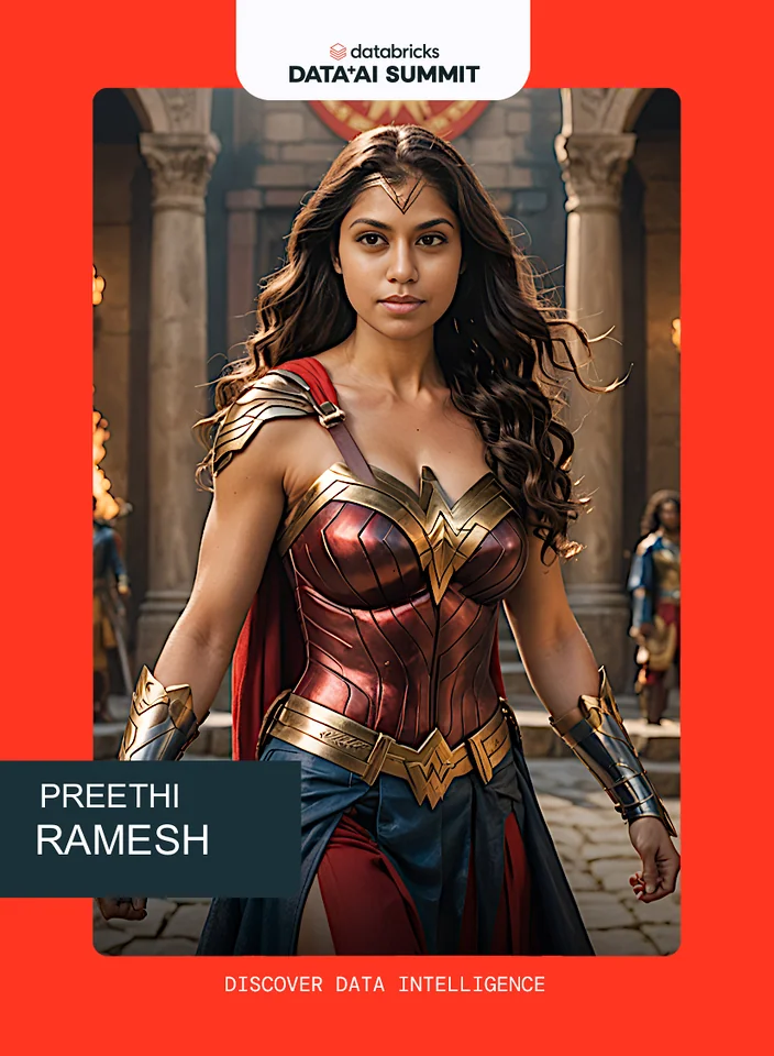 Personalized Databricks AI trading card produced by BoothMeUp