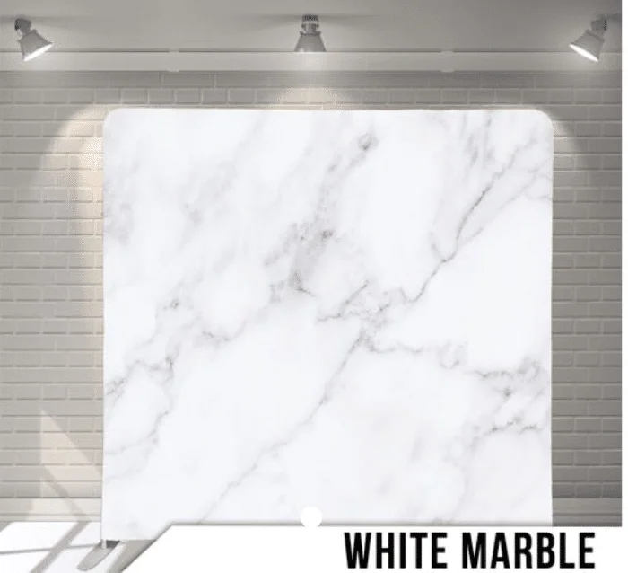 White Marble fabric photo backdrop · BoothMeUp