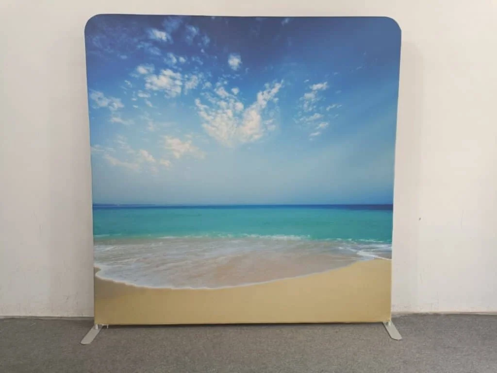 Beach fabric photo backdrop · BoothMeUp