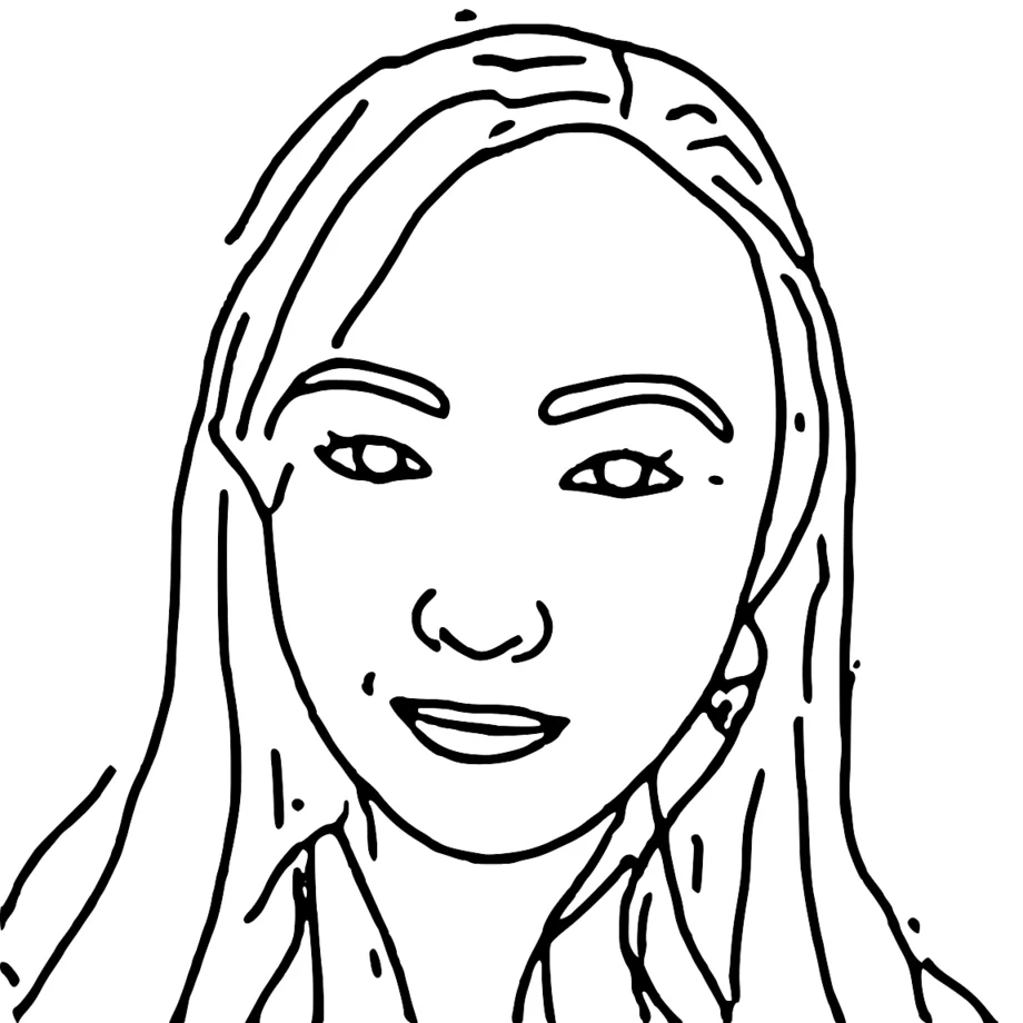 Line-art portrait example 4