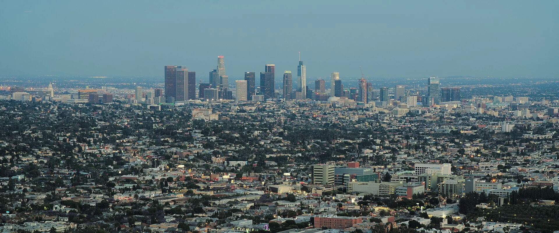 Downtown Los Angeles skyline viewed from Griffith Observatory