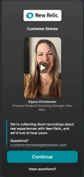 Mobile testimonial collection example